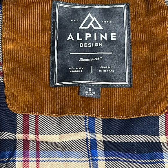 Alpine design puffer coat/shirt  jacket with corduroy - Picture 3 of 7
